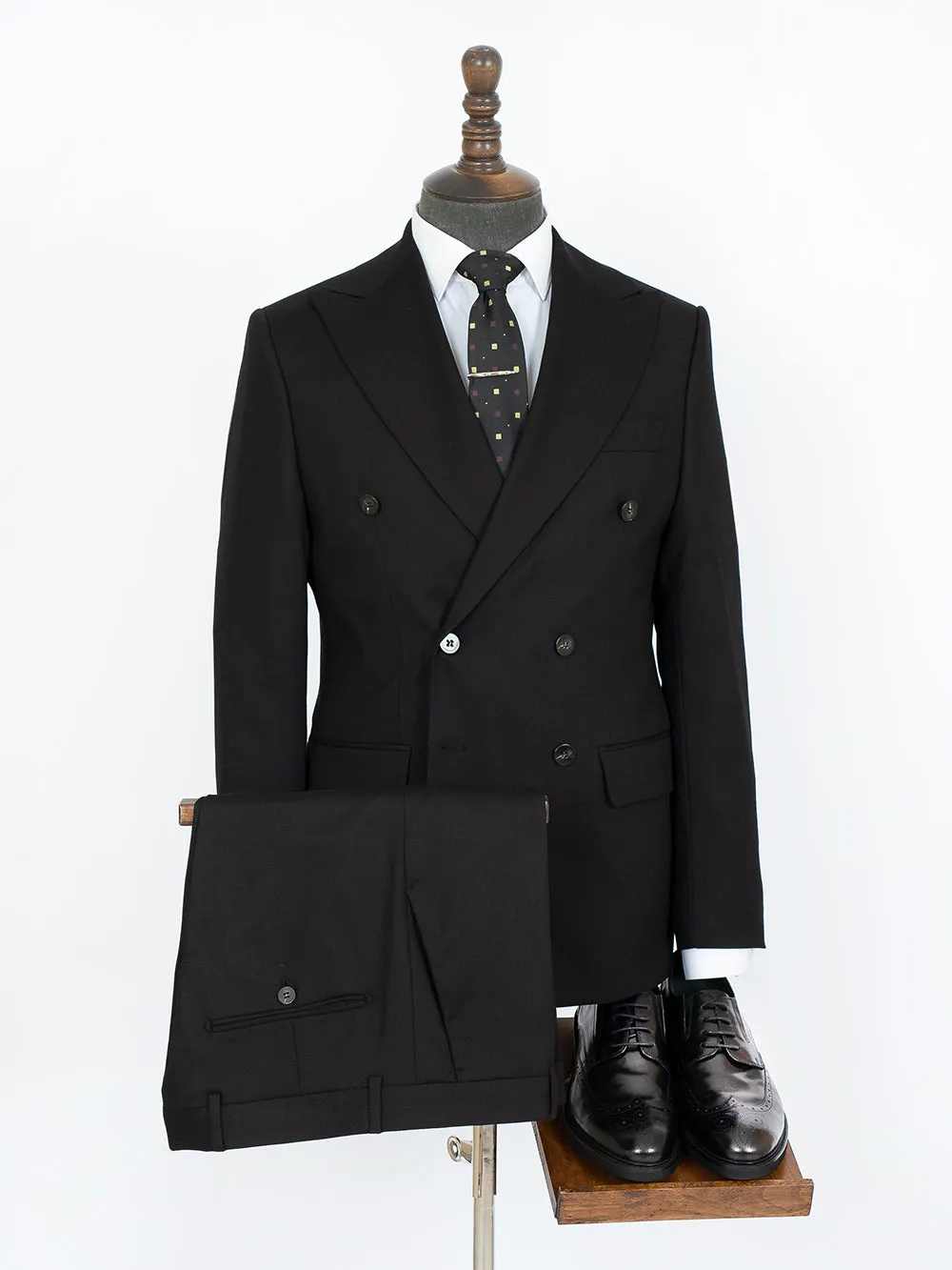 Beau Black Set Blazer Linen Suit
