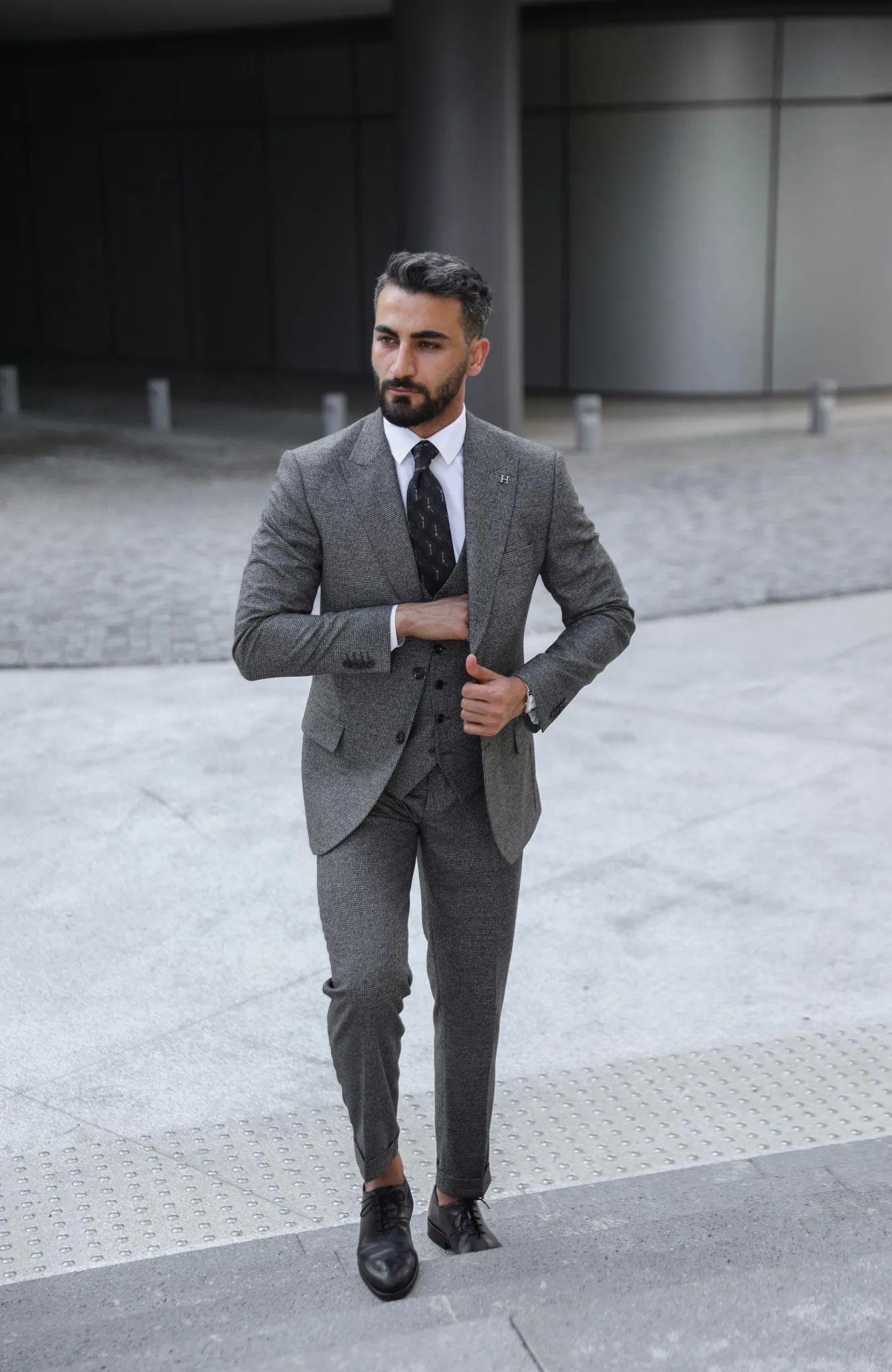 Blake Grey Set Blazer Linen Suit