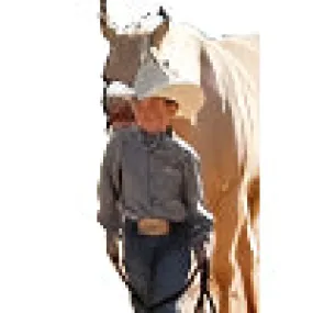 Boy's Cinch Gray Geometric Print Western Shirt MTW7060372