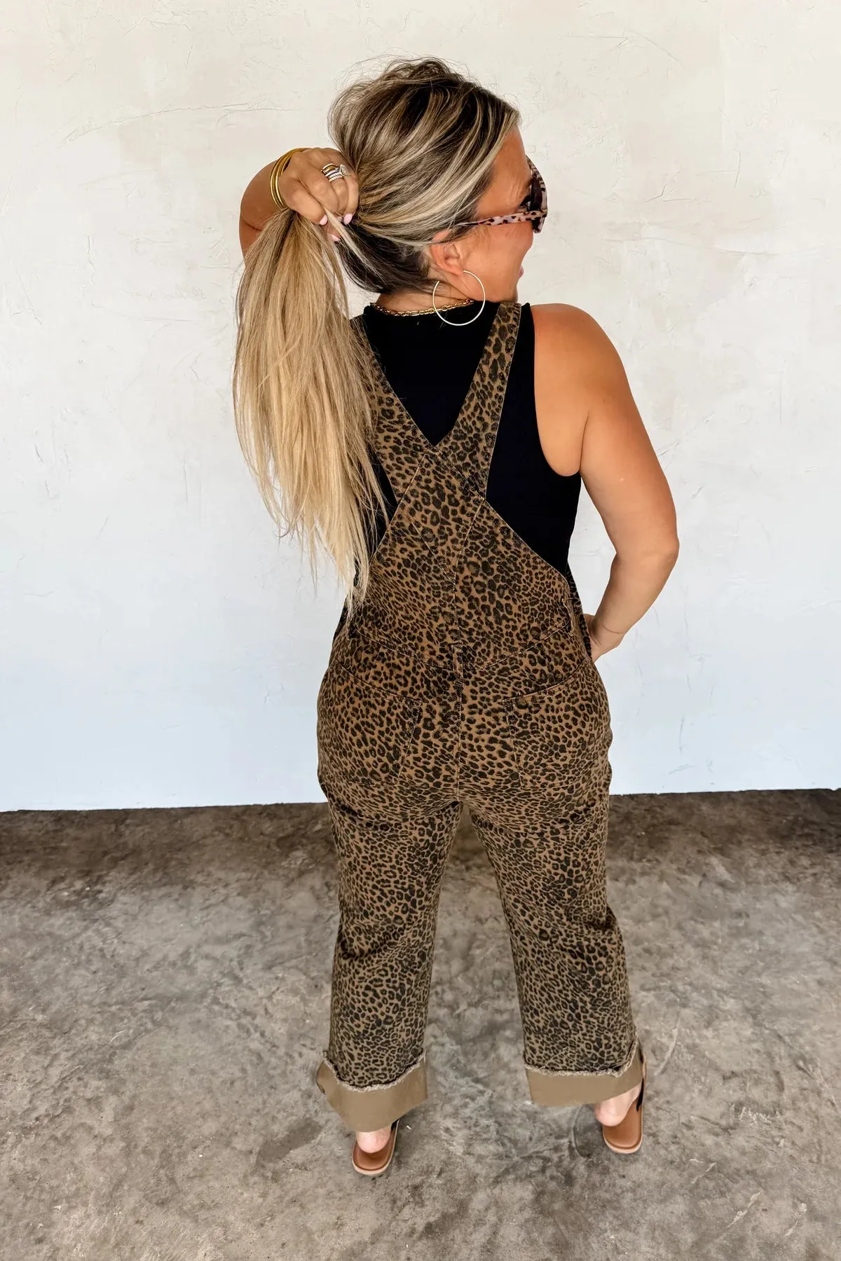 CLOSED PREORDER: Cheetah Denim Overalls