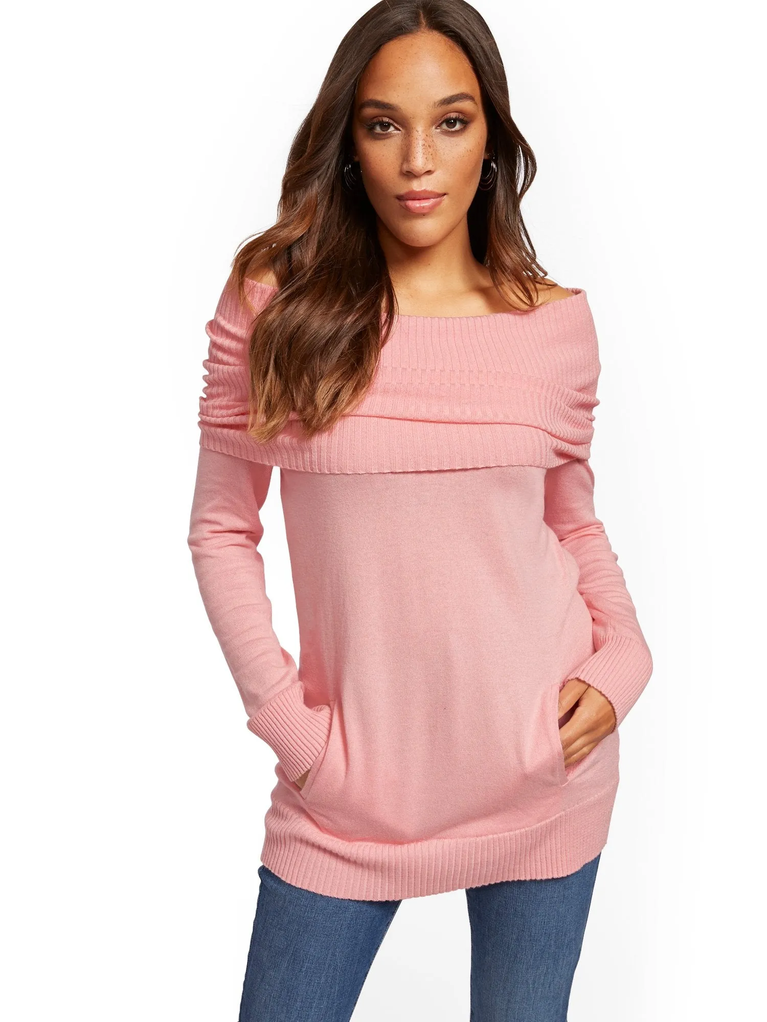 Convertible Cowl-Neck Sweater