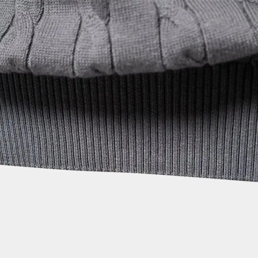 Cotton  Crew Neck Pullover Sweater - Cross & Crown