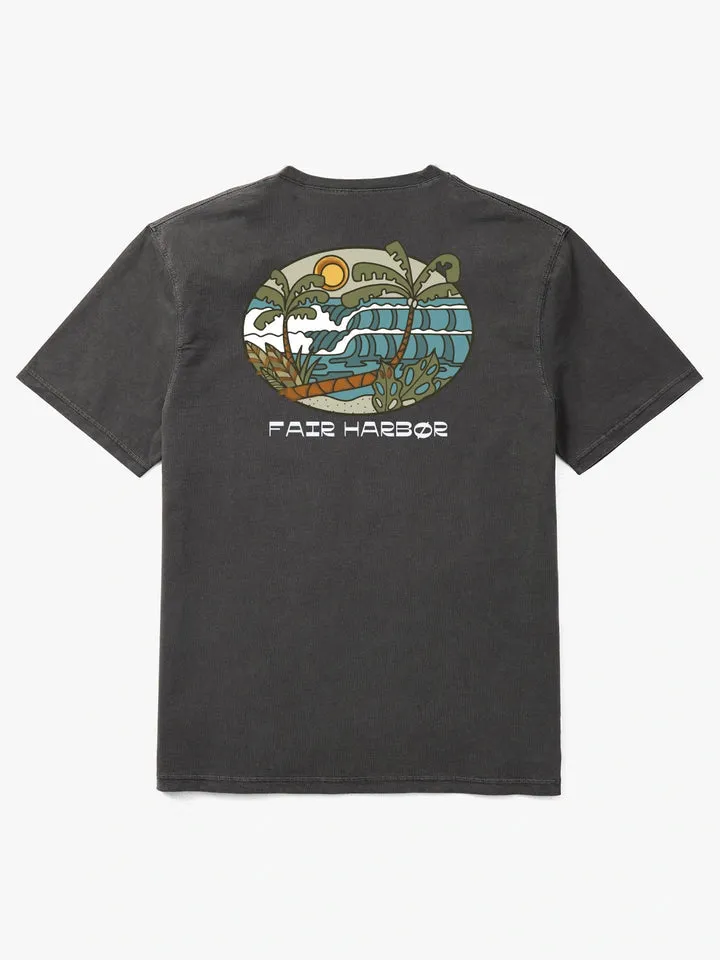 Fair Habor Saltaire Graphic Tee - Black Beach Surf