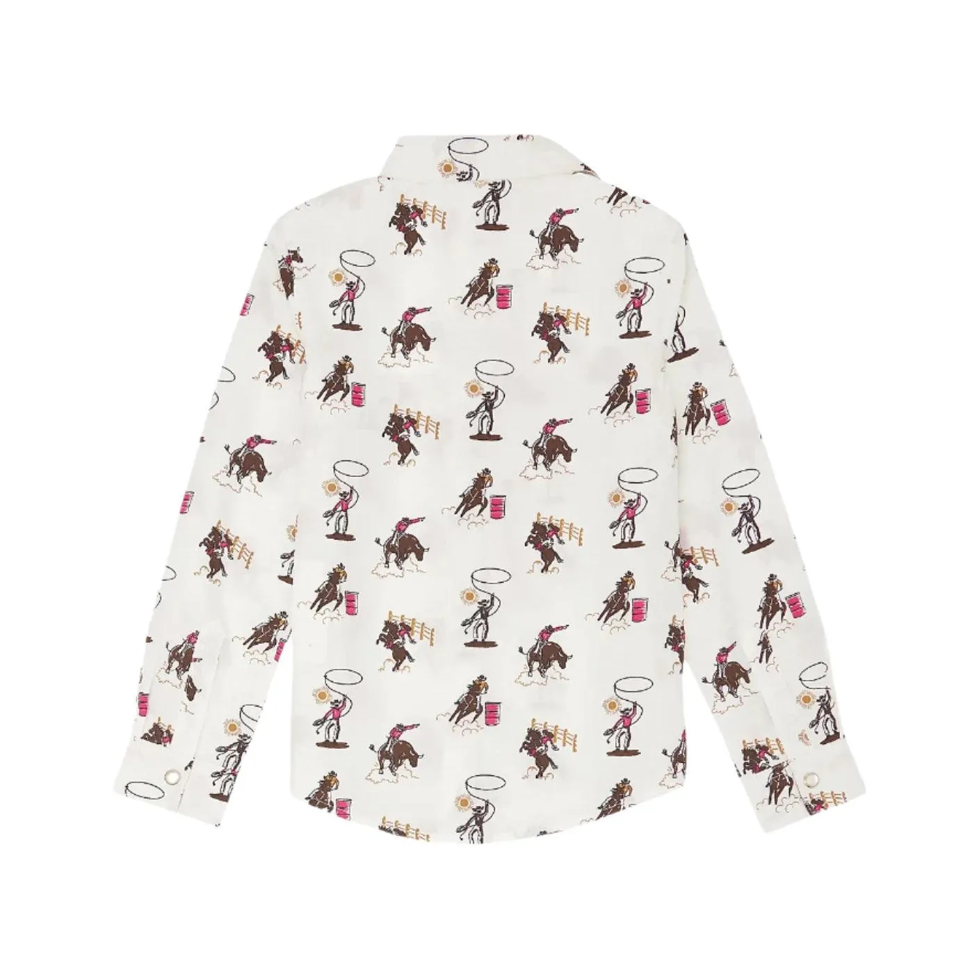 Girl's Wrangler Bold Print Western Snap Shirt 2355824