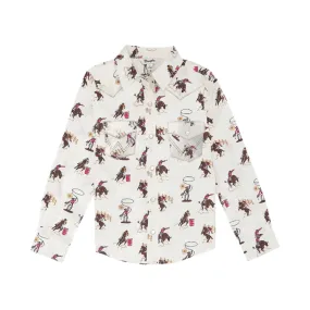 Girl's Wrangler Bold Print Western Snap Shirt 2355824