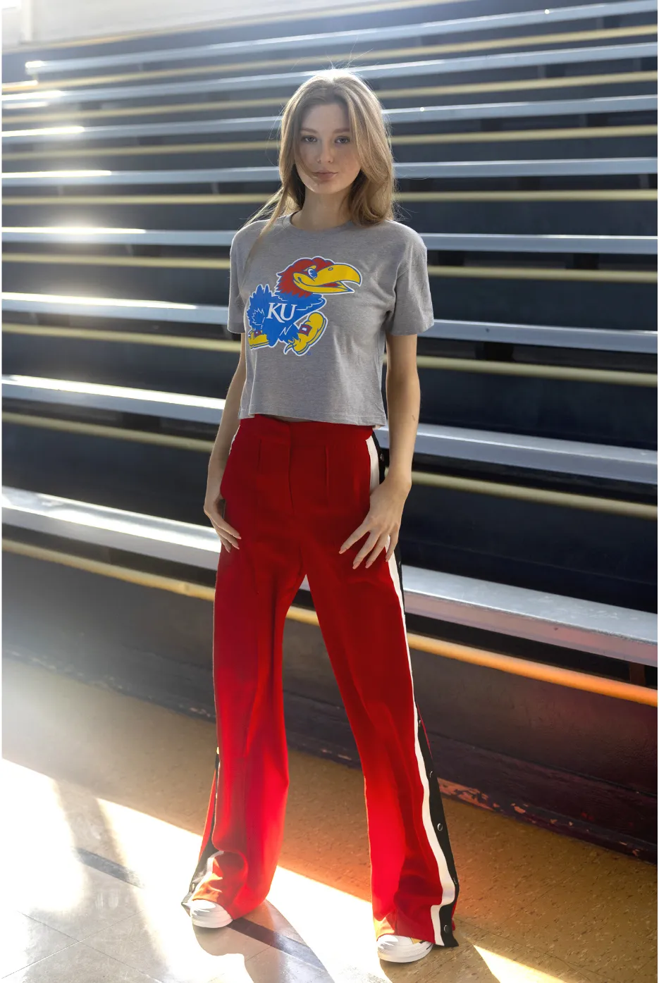 Jayhawk  Crop Tee