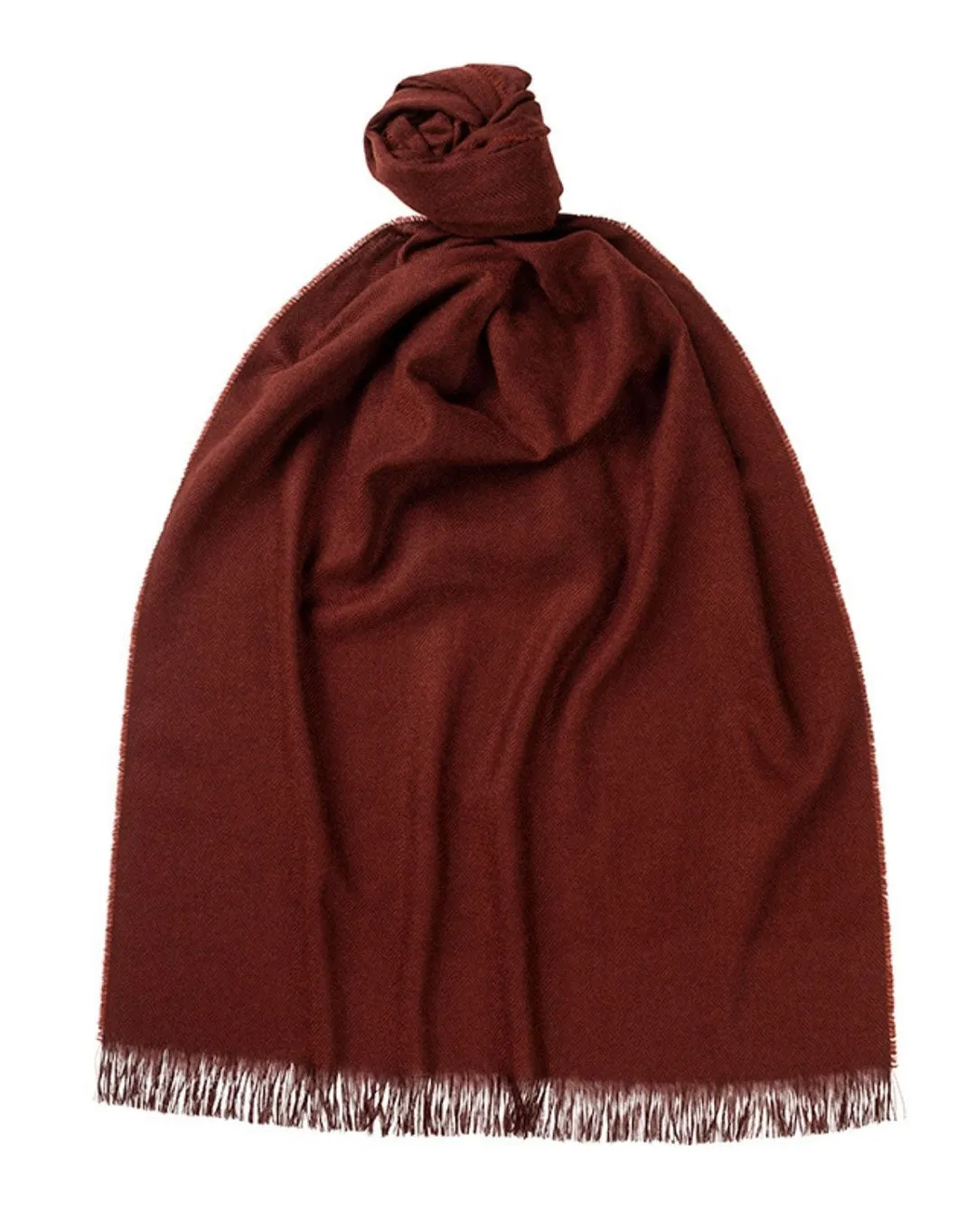 Joshua Ellis Lightweight Semi-Plain Scarf Orange