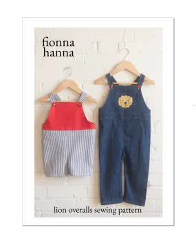 Lion Overalls Kids Pattern