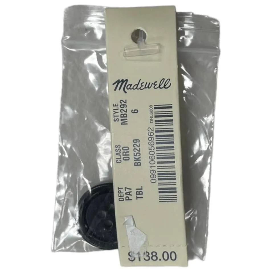 Madewell Vegan Leather Paperbag Pull On Pants Size 6 Black New
