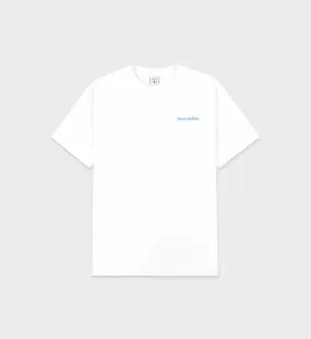 New Health & Wellness T-Shirt - White/Malibu Blue