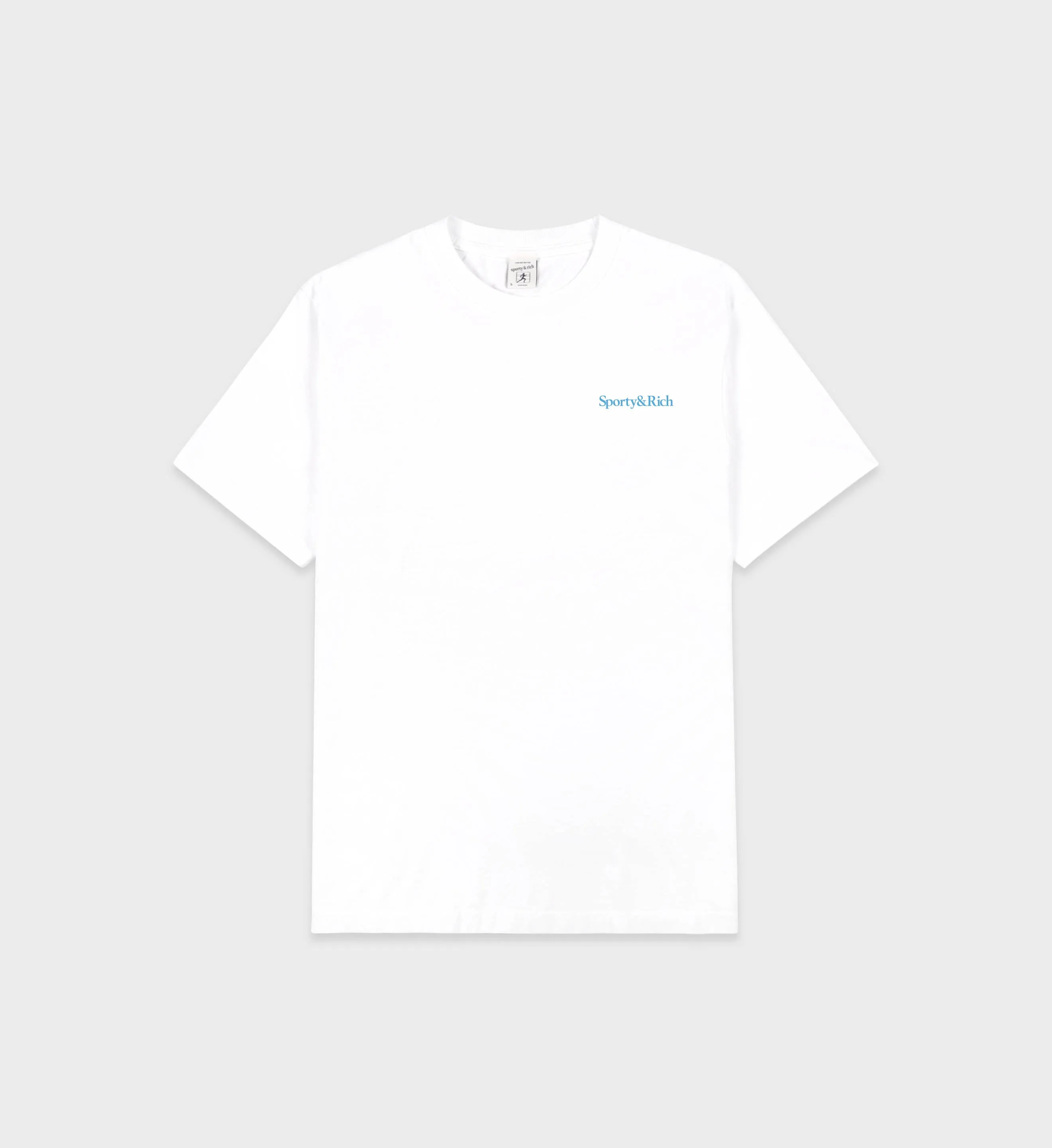 New Health & Wellness T-Shirt - White/Malibu Blue