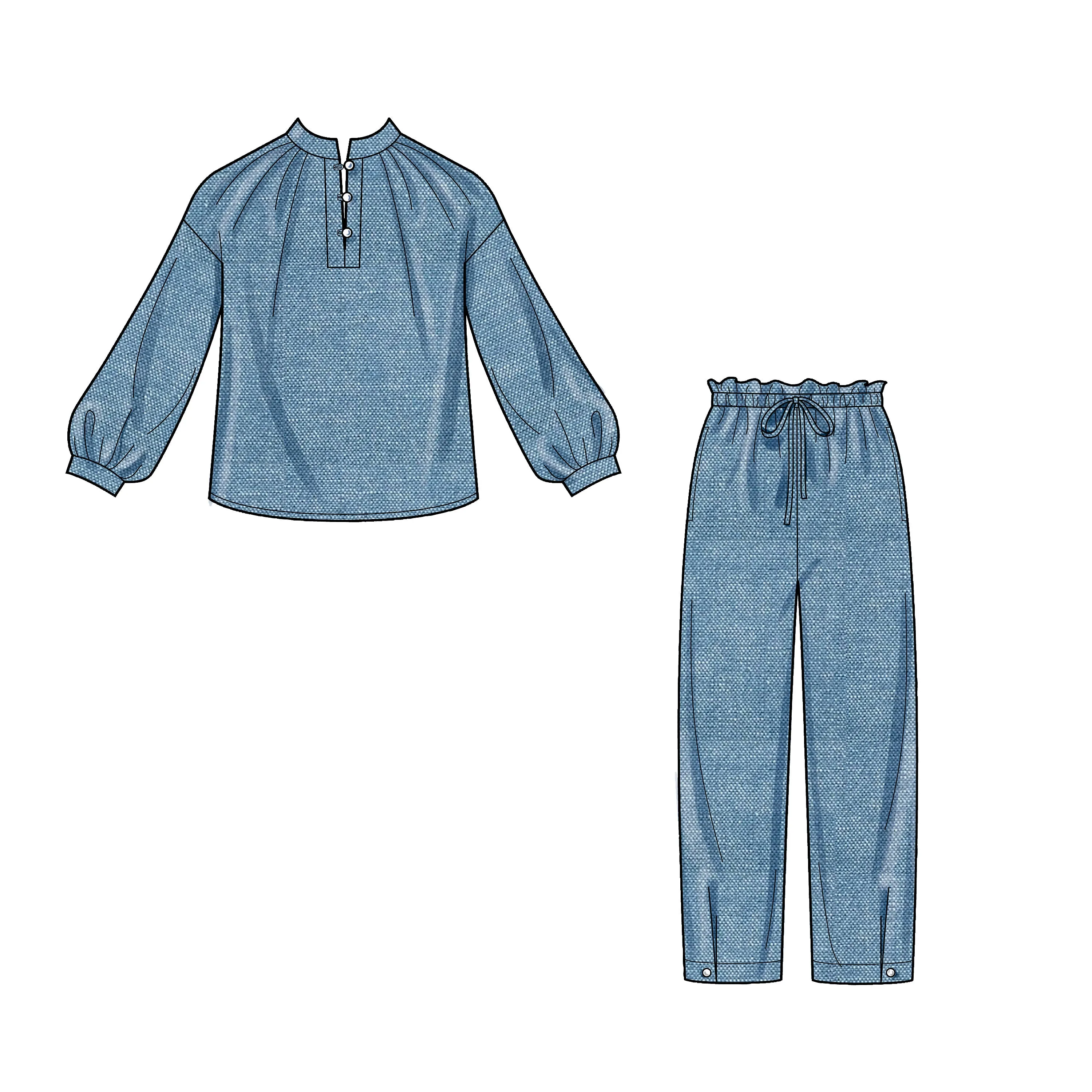 New Look Sewing Pattern N6704 - Misses' Top and Pull-On Pant