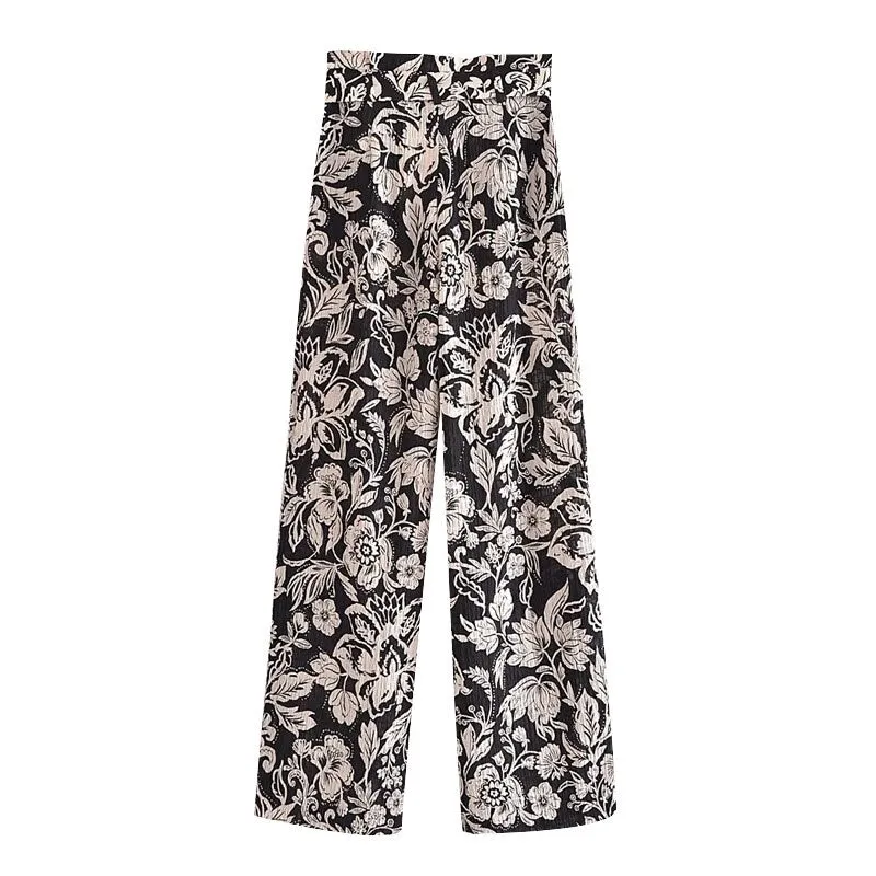 PRINTED PAPERBAG TROUSERS