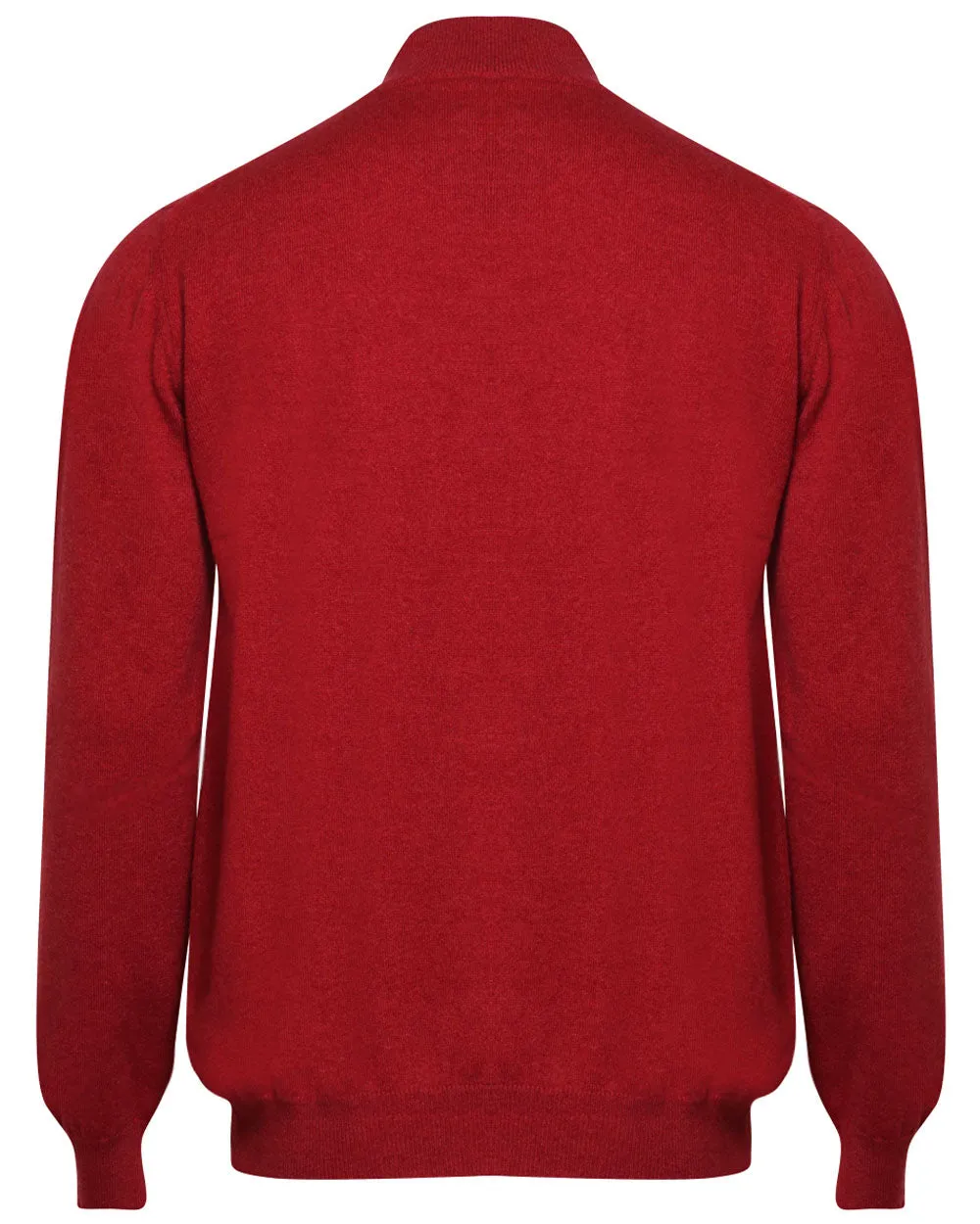 Red Cashmere Quarter Zip