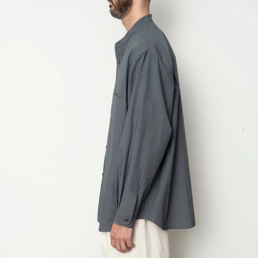 SH02251 LINEN MIXED BAND COLLAR SHIRT