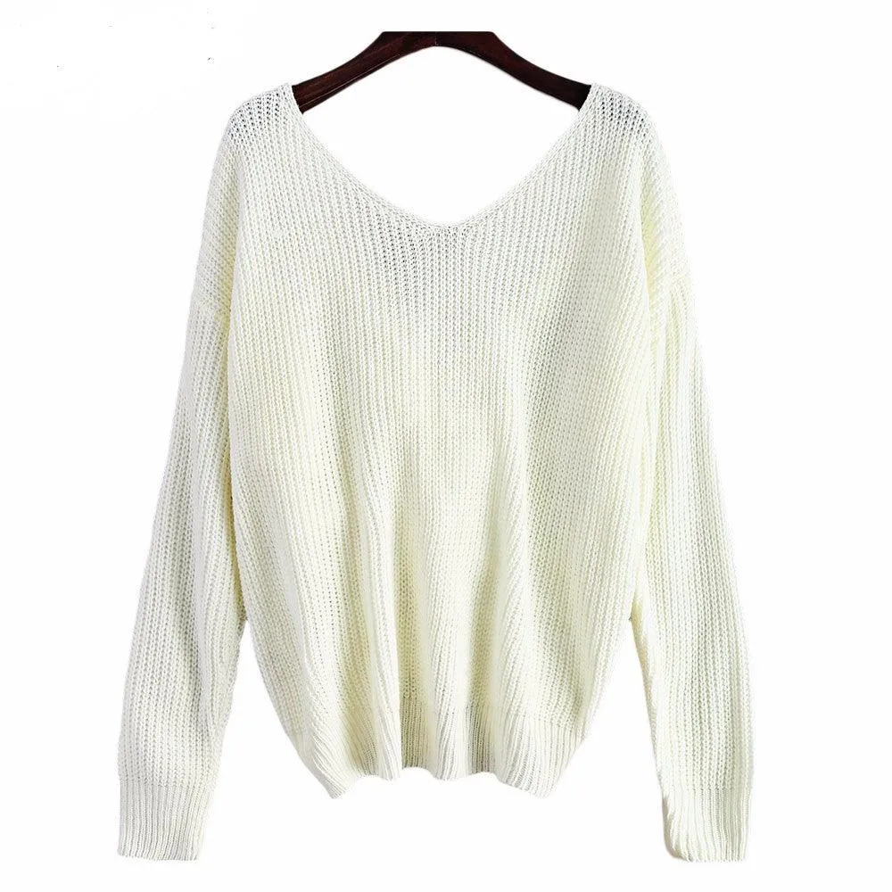 TWO-WAY TWIST KNITTED PULLOVER