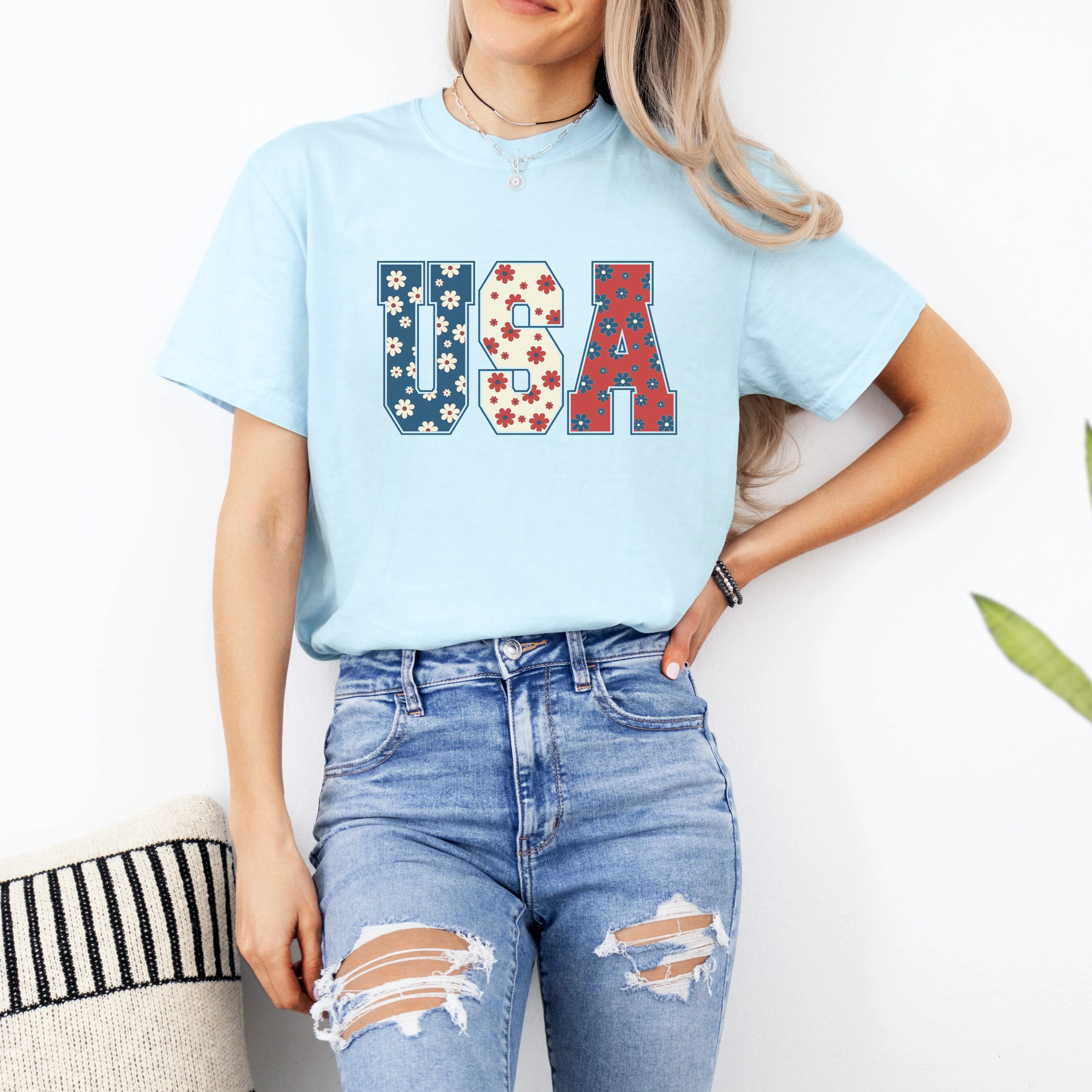 USA Floral | Adult Tee