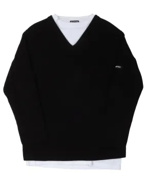 V-Neck Sweater T-Shirt Layer