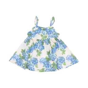 Watercolor Hydrangeas Paperbag Ruffle Sundress