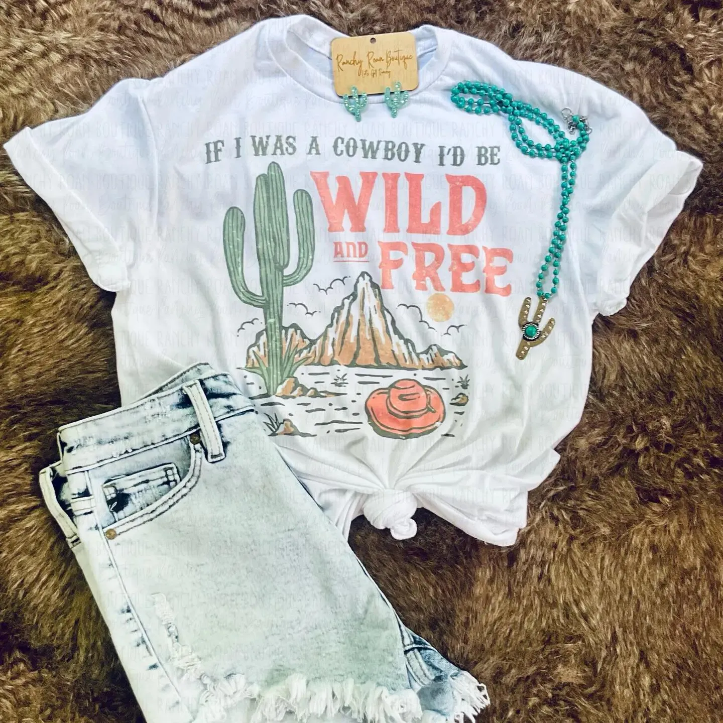 Wild & Free Cowboy Western Tee